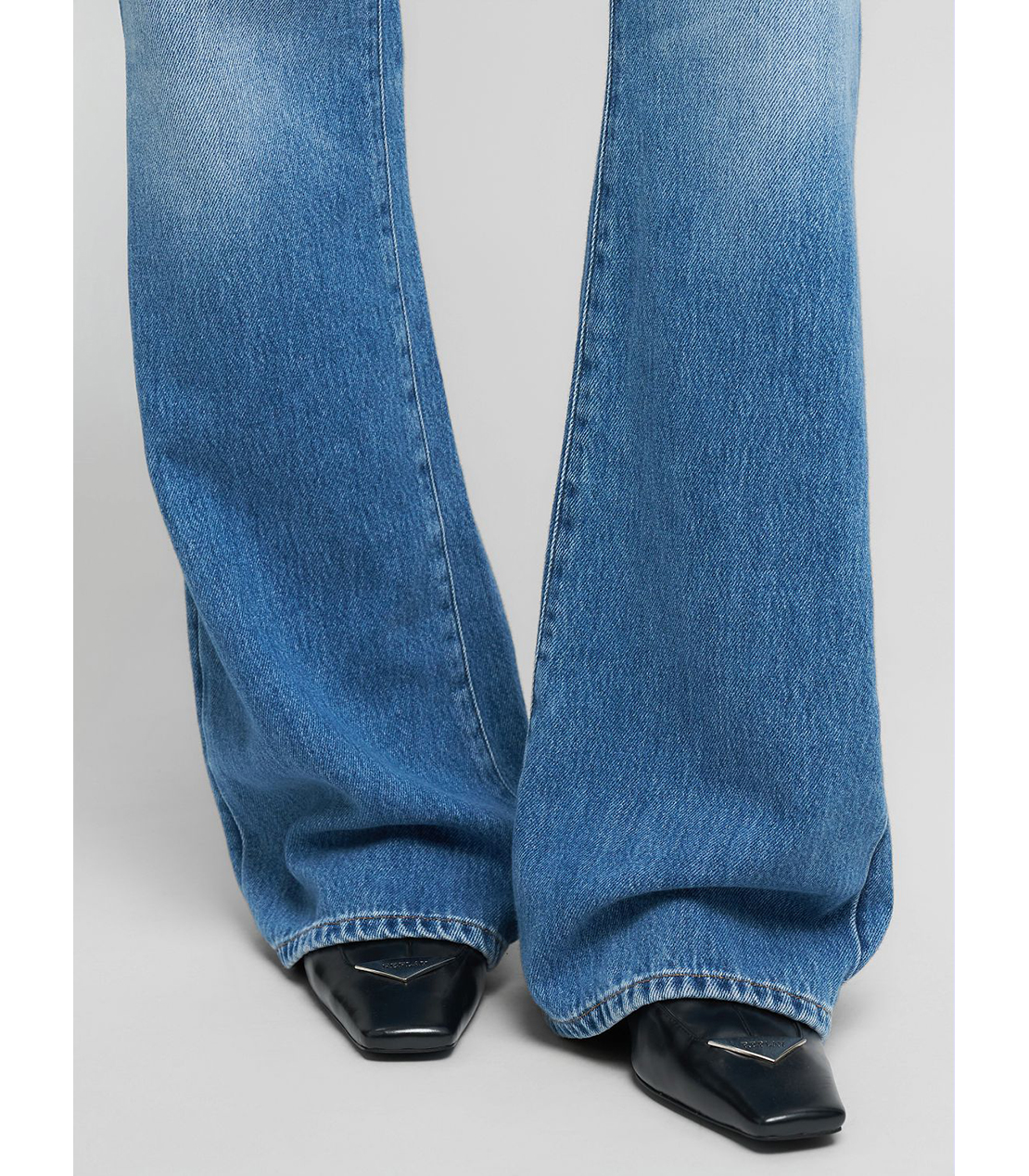 フレアーブーツカットBECKA コットンリヨセルブルーデニム 詳細画像 ブルー 5